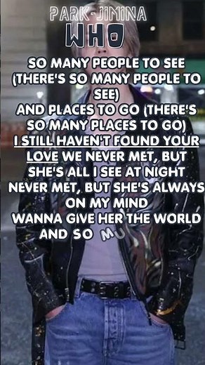 Park-Jimin - who lyrics video #bts #jimin #btsarmy #jiminwho #fypシ #fypシ゚viral #viral