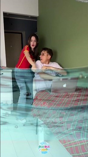 Katie spilled water… and now the whole house might be in trouble. 😳💦🏠