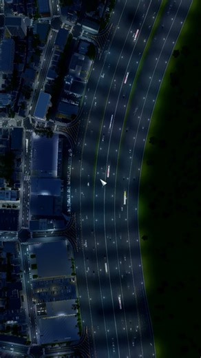 21 Lane highway At Night | Cities Skylines 1