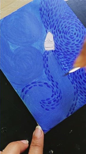 easy painting for beginners| starry night| #acrylicscenery #art #tutorial #starrynightvibes