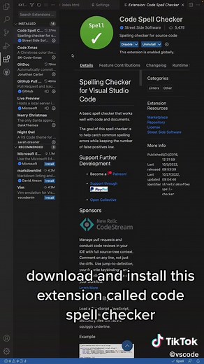 Avoid #typos with #spellchecker #shortcut life with #vscode #techtok