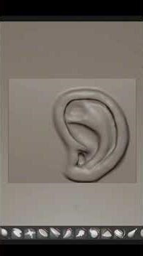 modelando una oreja en blender #shorts