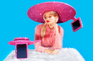 Selfie Hat, A Giant Glittery Sombrero With an Attached Tablet