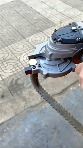 Bending Steel Rebars Automatically Using Portable Power Tools for Construction Project