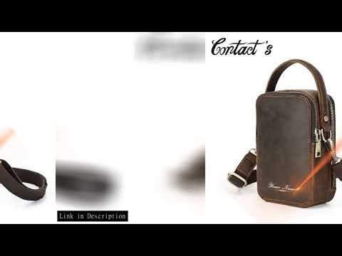Genuine Leather Men Small Shoulder Bag for Phone Vintage Casual Crossbody Bags Mini Messenger Handba