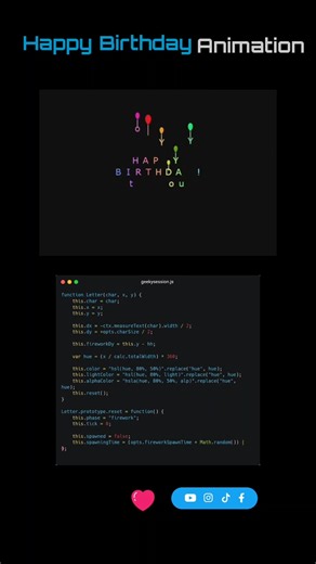 Animated Birthday Using CSS #webdevelopment #html #webdesign #javascript #coding #cssanimation