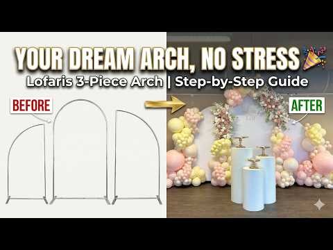Lofaris 3-Piece Half Moon Arch Backdrop Stand Setup – Transform Any Event in Minutes! ✨