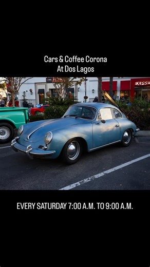 Cars & Coffee Corona at Dos Lagos Corona Every Saturday from 7 to 9 am unless it's raining or it's Christmas 🤠 All cool wheeled vehicles welcome! The show will move to different parking lots during the holidays. We're still at Dos, Lagos and look forward to seeing you! PROTECT THE SHOW No Revving, Speeding, or Burnouts. Please drive slowly through Corona! Respect the property and surrounding neighborhood and have a great time! • Follow our Sponsors: @premierarmor @barthcalderonllp @carstar_alls