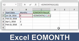Hàm EOMONTH Excel, cách dùng hàm EOMONTH