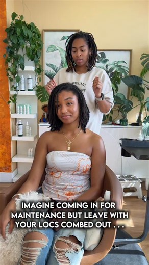 Emerald Blessings on Instagram: "When my client explained how she realistically wanted her locs to look, I realized sometimes it's better to just start over. Locs can be combed out with the right product (Release from @gardenofeproducts ) and patience. When I asked her if she wanted to comb them out, I didn't think she was going to say yes because she had her locs for 2 years already so I was shocked we did this. This was my first time combing out locs and it wasn't bad. I always see people on t