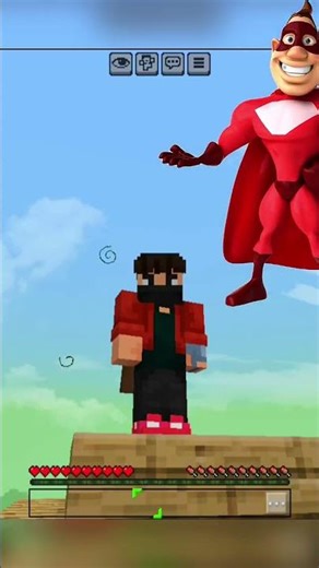 Minecraft but Red super hero can control me #minecraft #shorts #funny