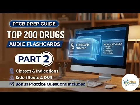 Top 200 Drugs Flashcards, Real Exam Style Practice Questions 2026 | PTCB Prep Guide