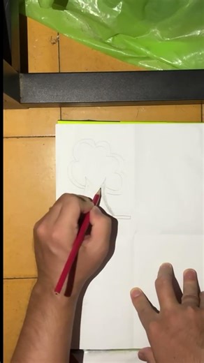 How to Easy Tree Drawing for Beginners 🎨 #art #shorts