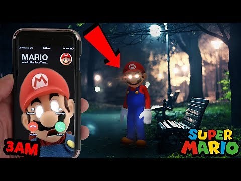 (MARIO GHOST CAUGHT) CALLING MARIO ON FACETIME AT 3AM | OMG HE ACTUALLY ANSWERED (MARIO IS HERE)