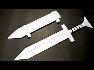 DIY ⚔️ - How to make paper SWORD - paper SWORD with a scabbard from A4 paper - paper Excalibur sword