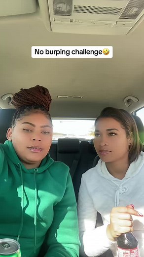 The no burping challenge with my cuz🤣🤣🤣still have stomach cramps #fyp #noburpingchallenge
