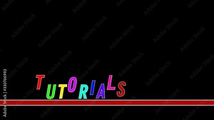 Tutorials English Text Bouncing Assorted Colors