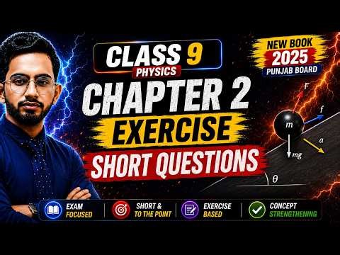 Chapter 2 Kinematics Short Questions & CRQ COMPLETE | 9th Class Physics New Book 2025