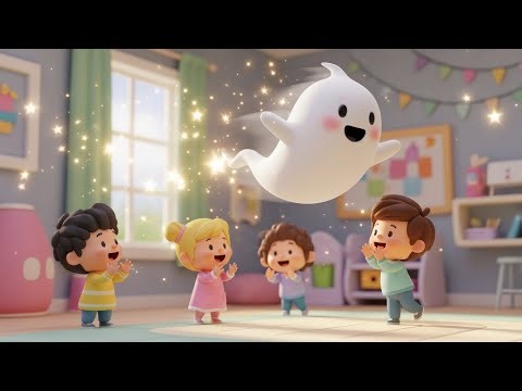 Silly ghost says "Boo boo" and laughs | funny cartoon for kids | children's songs