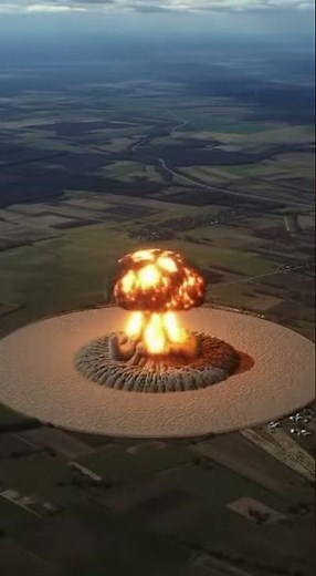 What Happens When a Nuke Drops on a City? ☢️😱 #Nuclear #Disaster #AIAnimation #Shorts