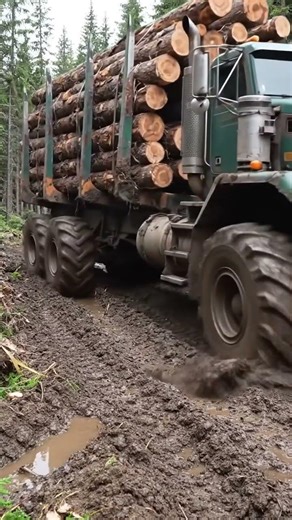 truck with wood