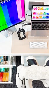 Disclaimer: We’re professional organizers and our desk drawers are not normal...but we love them! 😂🌈 | The Home Edit