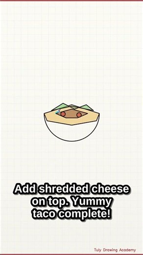 How to Draw a Taco | Easy Step by Step | Tuly Drawing Academy #shorts