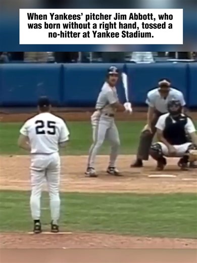 4.4K views · 90 reactions |  Remembering a legendary moment in sports history!  Jim Abbott, the incredible Yankees' pitcher born without a right hand, achieved the unimaginable by throwing a no-hitter at Yankee Stadium. His determination and talent continue to inspire us all. ✨ #JimAbbott #NoHitter #Yankees #baseball #MLB | Funny Baseball Memes | Facebook