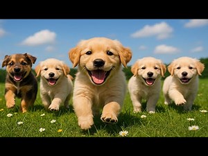 🌿 Sweet Puppies Having Outdoor Fun – Relaxing Puppy Moments & Sounds | Cute Dog Video 4K