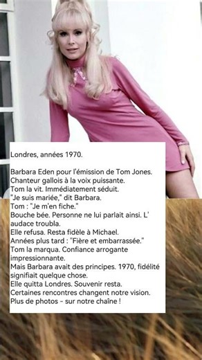Barbara Eden : Tom Jones et sa déclaration choquante