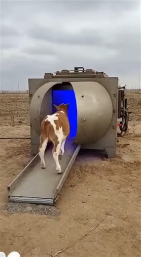 🐄The cow goes in. The milk bottle spills out.🐄 #farm#futurefarmai #farming #cow