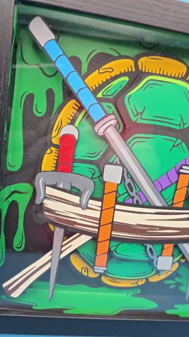 TMNT Shell Shocked 9inx9in Shadowbox Vinyl on Paper - Etsy