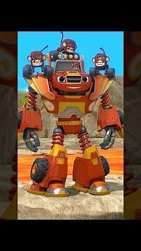 Blaze et les Monster Machines | Blaze Robot saute la LAVE pour sauver un singe ! 🐒