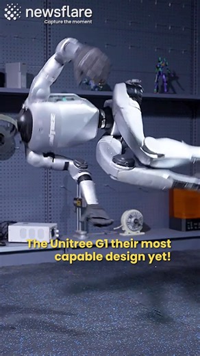 Check out the world's first side flip performed by a humanoid robot, the Unitree G1 😲🤖 | Newsflare