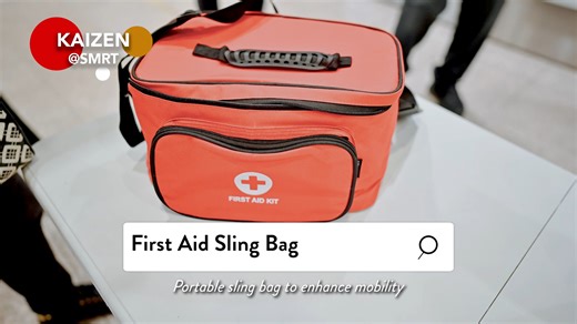 21 reactions | #Kaizen@SMRT: A new first aid sling bag for faster response during emergencies!  To enhance their mobility during emergencies, our staff replaced the first aid box with a first aid sling bag that is less bulky and more portable.  It also frees up our staff's hands to assist commuters in need. 珞 Watch the video to learn more!  #SMRT #AllAboutTrains #SafetyFirst | SMRT | Facebook