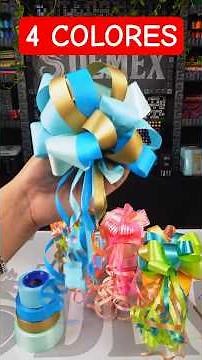 Moños sorprendentes de 4 COLORES DE LISTON . #regalo #fiesta #manualidad #facil #tutorial