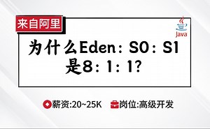 JVM-阿里面试：为什么Eden：S0：S1 是8：1：1？【马士兵Java刷题班】