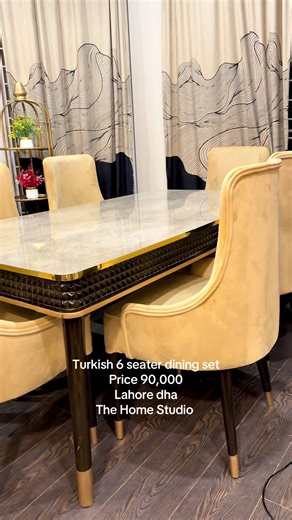 Elegant Turkish 6-Seater Dining Set for Sale