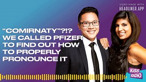 co-MUR-naty? COM-irn-aty? Co-MEER-naty? Since no one can figure out how to properly pronounce the new official name of their COVID vaccine...we went straight to the top to find out. #Comirnaty | Mornings with Kevin and Sonia | Facebook