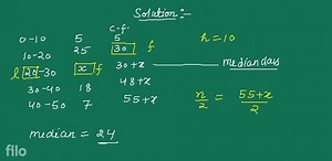 Calculate the missing frequency from the following distribution... | Filo