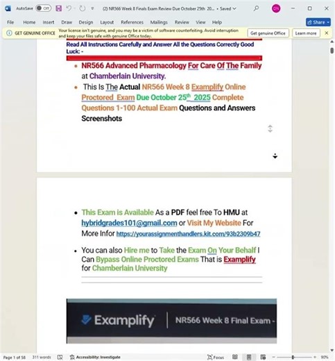 NR566 Week 8 Finals Exam Review Due October 25th 2025 Complete Questions #proctored_exams