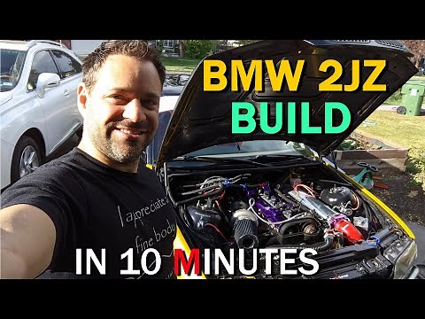 533 hp BMW - 2JZ GE Turbo Build in 10 minutes