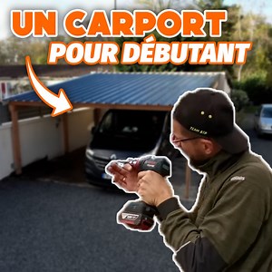 Un carport double pour voiture, simple et solide | Petitcopeau