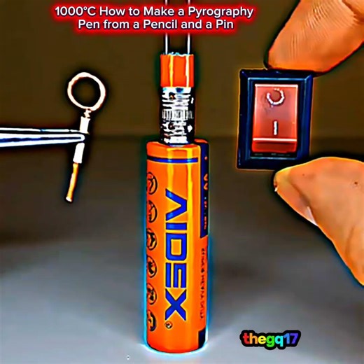 1000°C How to Make a Pyrography Pen from a Pencil and a Pin
