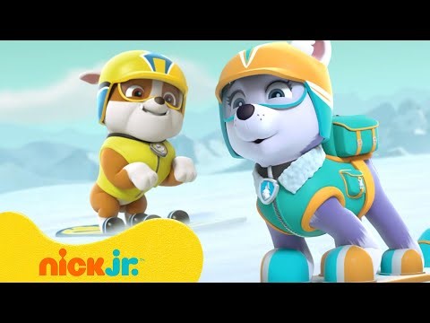 PAW Patrol Go SNOWBOARDING! 🏂 | 10 Minutes | Nick Jr.