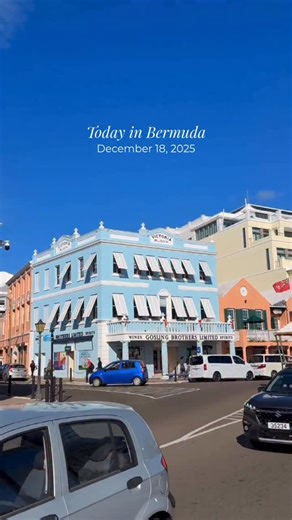 Bermuda on Instagram: "Talk about the winter blues 😍 Send this to someone who needs to see this Bermudaful view from today on Front Street 💙 #GoToBermuda"