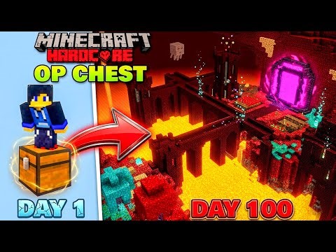 I Survived 100 Days in the Ocean World With Only ONE Chest In Hardcore Minecraft