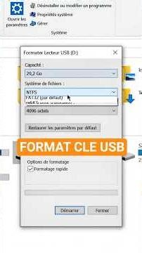 FORMAT CLE USB #informatique #astuce #astucesdigitales