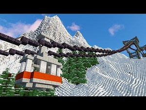Working Minecraft Ski Gondola / Ski Lift / Téléphérique | Create mod