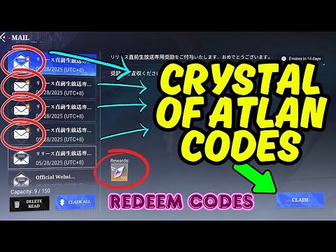CRYSTAL OF ATLAN REDEEM CODES | HOW TO REDEEM CODES IN CRYSTAL OF ATLAN